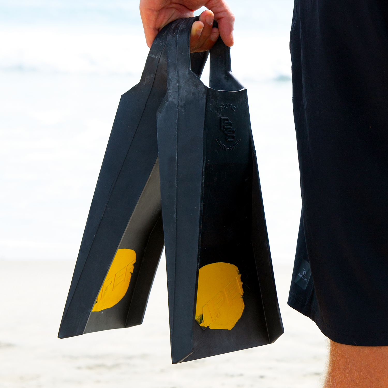 Viper Surfing Fins V5 Yellow Model - Stiff Blade